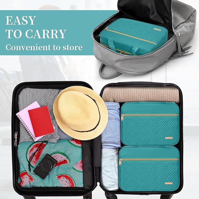 Travel Toiletry Bag for Women & Men Water Resistant Makeup Bag with Hanging Hook Portable Travel Organizer for Travel Accessories, Travel-Sized Shampoo, Toiletries (Large-Green)