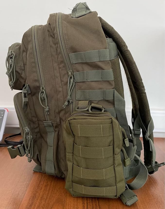 TRIWONDER Tactical Cigarette Pouch Molle Small Military Bag Battery Cigarette Case EDC Utility Card Holder Lighter Slot Mini Cigar Waist Pack