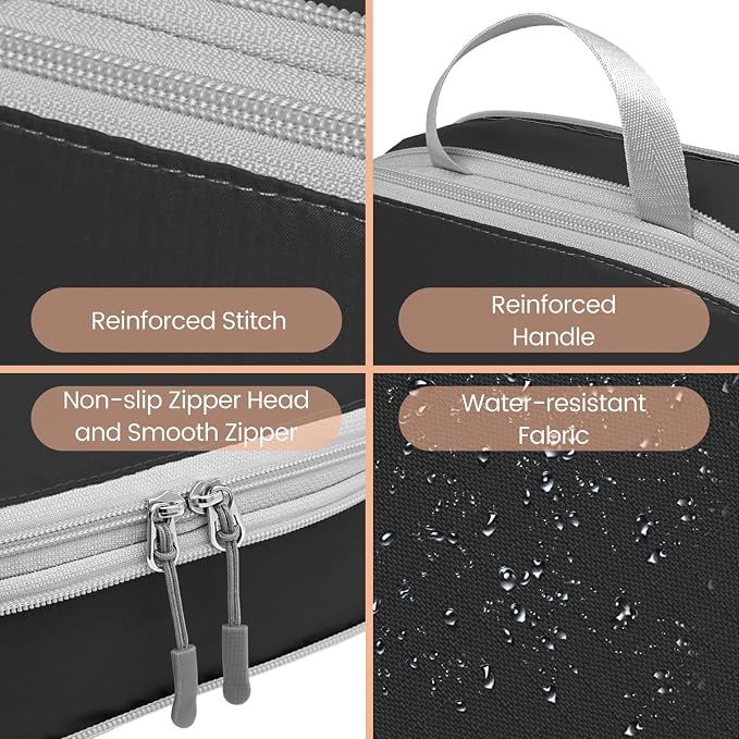 Cambond Compression Packing Cubes for Travel - Lightweight Expandable Travel Bags Luggage Organizers Travel Essentials Compression Cubes for Travel Space Saver for Carry on Suitcases Organizer