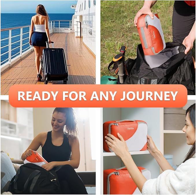 8 Set Packing Cubes for Travel, Gifts for Women Mom,Anti-Tearing Suitcase Organizer,OlarHike Vacation Essentials & Accessories for Cruise Ship
