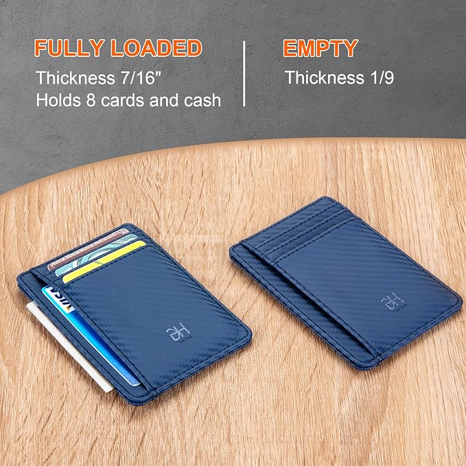 GH GOLD HORSE Slim RFID Blocking Card Holder Minimalist Leather Front Pocket Wallet for Women | Slim