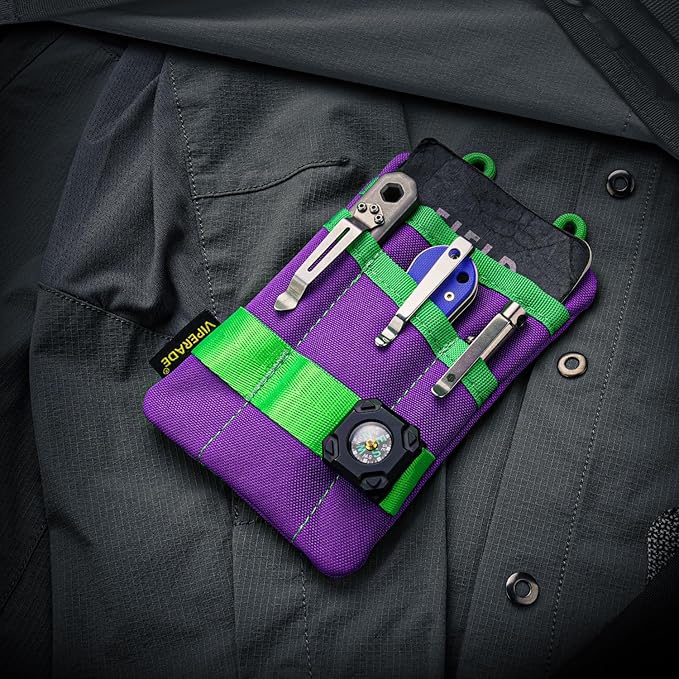 VIPERADE VE1 Pocket Organizer, EDC Pouch for Men, EDC Organizer Storage EDC Gears, Multitool Pocket Pouch Hold Your Flashlight/Pocket Knife, Pen, Notebook
