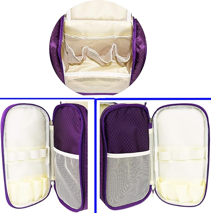 Freegrace Extra Large Hanging Toiletry Bag for Men and Women - Water-Resistant Nylon Travel Bathroom Organizer for Cosmetics, Makeup, and Toiletries
