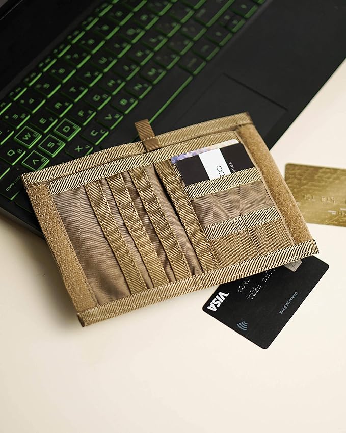 Chameleon Bifold Mens Nylon Wallet-Military Tactical Men Wallet- Canvas Thin Front Pocket Travel Bi-Fold Wallet-Best Nylon Travel Pouch