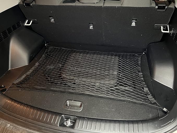 Floor Style Automotive Elastic Trunk Mesh Cargo Net for Kia Seltos S LX EX SX 2021-2025 - Premium Trunk Organizer and Storage - Luggage Net for Crossover - Best Car Organizer for Kia Seltos