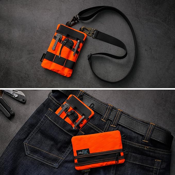 VIPERADE VE1 Pocket Organizer, EDC Pouch for Men, EDC Organizer Storage EDC Gears, Multitool Pocket Pouch Hold Your Flashlight/Pocket Knife, Pen, Notebook
