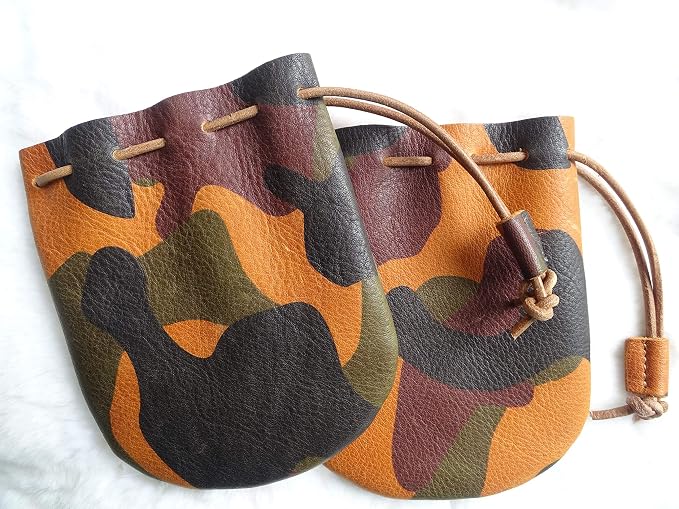 Fantastic Workmanship Genuine Leather Drawstring Coin Purse