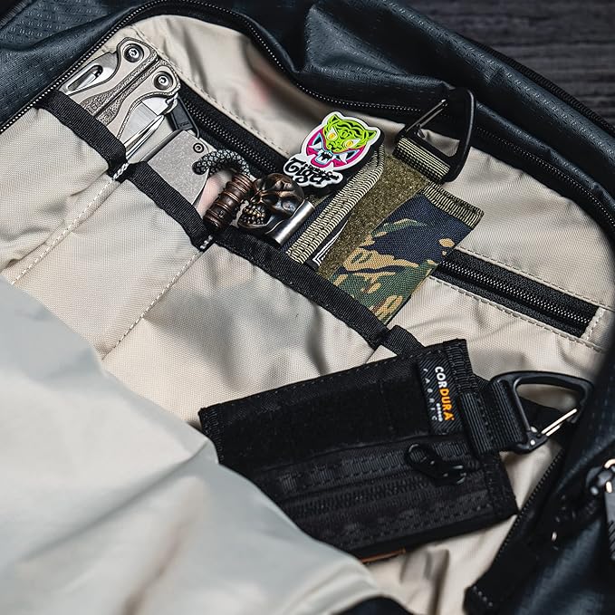 TACTICAL GEEK Storage A2 S EDC Pouch Organizer, Nylon Coin Purse, Multi-Purpose Storage Pocket, Cool Slim Multitools Pocket Organizer for Men, Compact Gadget Pouch for Daily Carry Camouflage