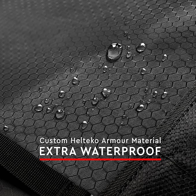 Helteko Back Seat Protector for Car, 2 Pack Premium Kick Mats for Kids, Extra Large Car Seat Cover for Backseat with Mesh Pockets, Waterproof Dirt & Mud Protection, Black