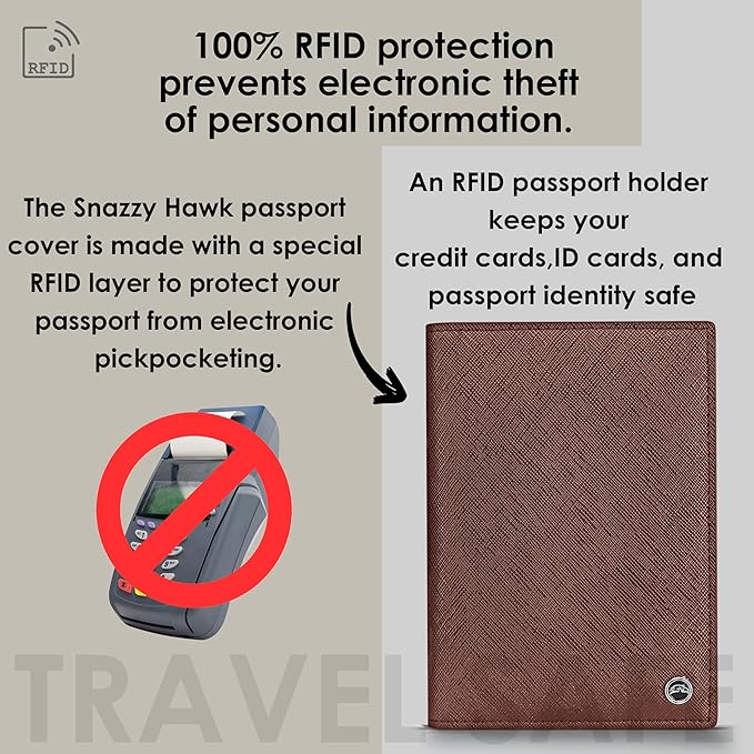 2 Passport Holder - Travel Essentials, RFID Blocking Wallet Credit Card Organiser, Plain Accessories Slim Cover For Men & Women | Travel Essentials, RFID Blocking, Wallet, Accessories, Slim Cover