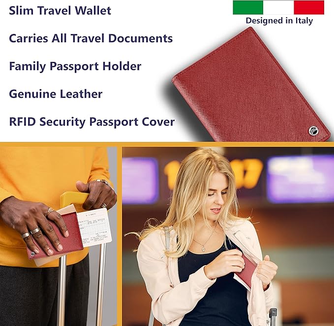 2 Passport Holder - Travel Essentials, RFID Blocking Wallet Credit Card Organiser, Plain Accessories Slim Cover For Men & Women | Travel Essentials, RFID Blocking, Wallet, Accessories, Slim Cover