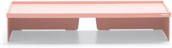 Poppin Blush Monitor Riser - Lacquer-Like Finish, Cable Cutout in Back, Take Monitor to New Heights, Doubles As All-Purpose Shelf, Stacks with Accessory and Letter Trays, 21,1" x 10,6" x 4,1"