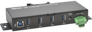 Tripp Lite 4-Port Industrial USB-A 3.0 SuperSpeed Hub with 15KV ESD Immunity, Metal Case, Mountable, USB Type-A (U360-004-IND)