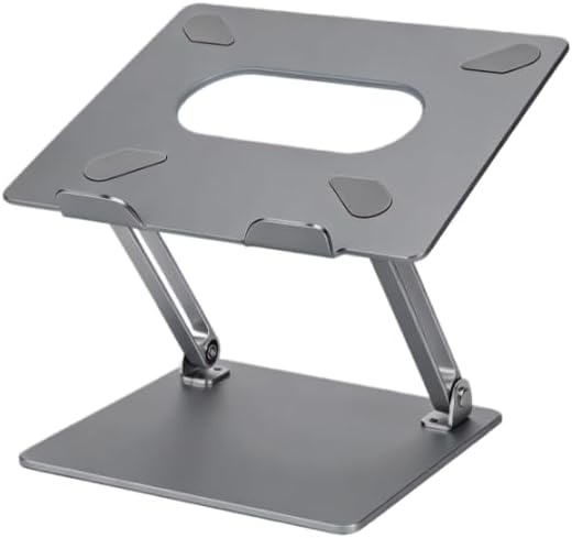 Laptop Stand for Desk, Ergonomic Aluminum Laptop Stand Adjustable Height, Foldable Laptop Riser for 10-17 Inchs Laptop(Gray)