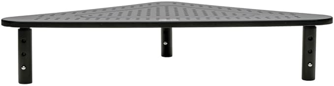Tripp Lite Computer Monitor Stand, Corner Desk Monitor Stand for L Shaped Desk, Adjustable Height, 12 x 20 in., Metal, Black (MR1220M)