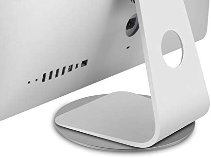 Silver Aluminum Alloy Computer Screen Monitor Turntable StandRotating Swivel Base, 360° Rotation Monitor Swivel Base for Disply Rotating Mount Office Supplies