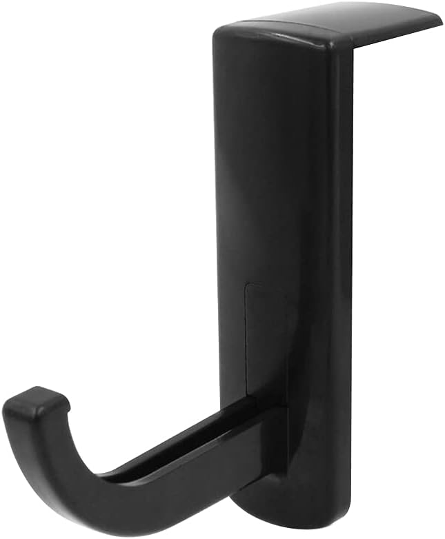 VizGiz 2 Pack Headphone Stand Hook Headset Holder Hanger Stick-on Support for Computer Over Ear Earphone PC Monitor Screen Edge Desk Top Wall Gaming Storage Rack Organizer