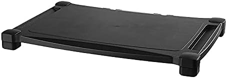 Kantek MS500 Wide Two-Level Stand, Height-Adjustable, 20 x 13 1/4, Black
