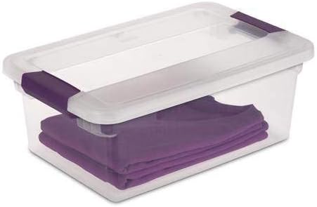 STERILITE 17531712 15-Quart ClearView Latch Box Storage Tote Containers (Pack of 1)