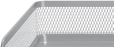 TRU RED Side‑Load Stackable Metal Letter Tray, Silver, 2‑Pack – Durable Desktop Paper Organizer for Office Files