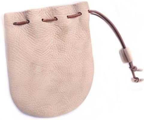 Fantastic Workmanship Genuine Leather Drawstring Coin Purse