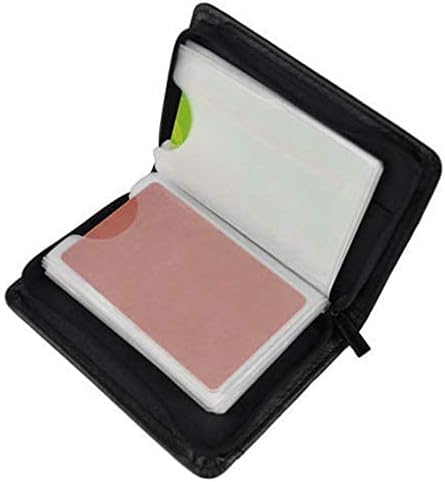 Men's Zipper Wallet with 36 Card Slots - RFID Blocking Genuine Leather Credit Card Holder, Slim Pocket Organizer with ID Window, Secure Lock Wallet for Men & Women