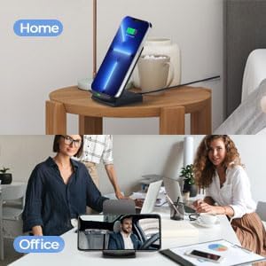 Wireless Charger [2 Pack],15W Fast Wireless Charging Stand,Wireless Charger Compatible with iPhone 15/15 Plus/15 Pro Max/14/13/12 /11Pro Max/XR/XS/X/8 Plus,Galaxy S23/S22/S21/S20 Note 20/10,Google,etc