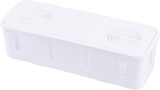 Angoily Plug Socket Safety Box Cable Organizer Cord Management Storage Holder for Home Office Desk 10.43X3.74X2.75 Inches Yellow