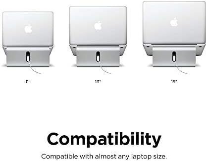 elago L2 Laptop Stand - Ergonomic Design, Premium Aluminum Material, Desk Organization for Laptop Computers (Silver)