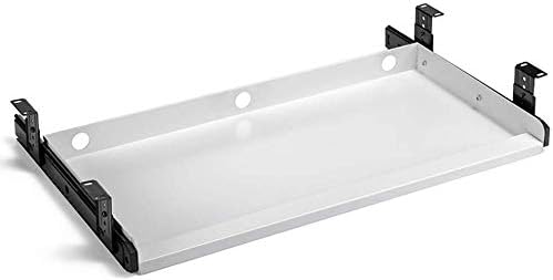 Keyboard Tray Under Desk Heavy-Duty Metal Slide-Out Platform Drawer Tray (Gray)