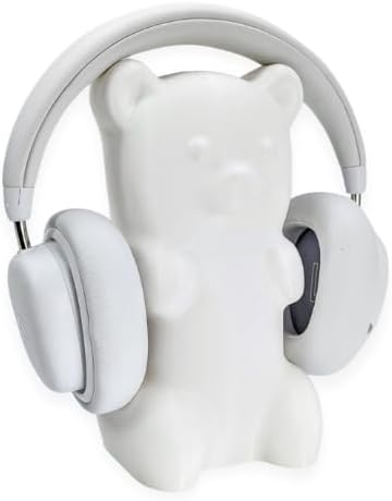Gummy Bear Headphone Stand Hanger - Cute Headset Holder - Kawaii Desk Accessories - Compatible with Most Headphones (White)