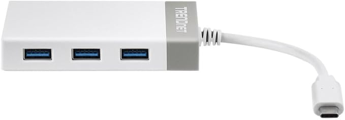 TRENDnet 4-Port USB 3.0 Hub, TU3-H4E, Plug & Play, Compact Size USB 3.0 Hub Compatible with Linux, Windows, Mac, Nintendo Switch, Backwards Compatible with USB 2.0, White
