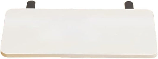 Desk Extender Tray, Punch-Free Clamp on 90° Foldable Keyboard Drawer Tray, Table Mount Armrest Shelf, Computer Elbow Arm Support (White, 23.6"*9.8"*0.5"/60cm*25cm*1.2cm)