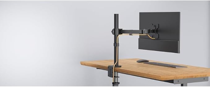 Gladiator Joe Heavy Duty Single/one Desktop Monitor Mount/arm VESA Compatible | Fully Adjustable articulating arm | Supports Heavy Monitors | 17to 32 inch | 18 lb