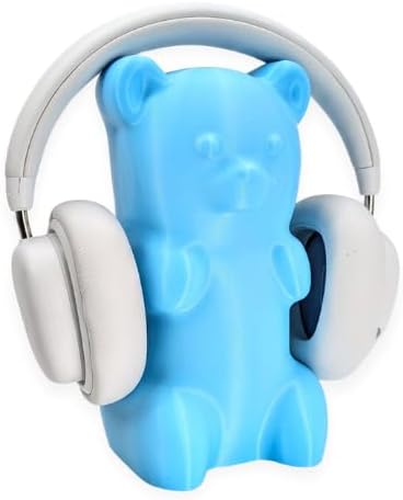 Gummy Bear Headphone Stand Hanger - Cute Headset Holder - Kawaii Desk Accessories - Compatible with Most Headphones (Mint)