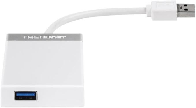 TRENDnet 4-Port USB 3.0 Hub, TU3-H4E, Plug & Play, Compact Size USB 3.0 Hub Compatible with Linux, Windows, Mac, Nintendo Switch, Backwards Compatible with USB 2.0, White