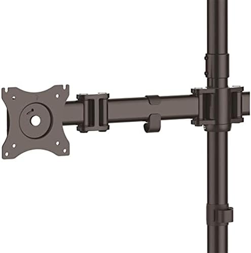 StarTech.com Quad Monitor Stand - Articulating - Supports Monitors 13??to 27??- Adjustable VESA Four Monitor Stand for 4 Screen Setup - Steel - Black (ARMBARQUAD)