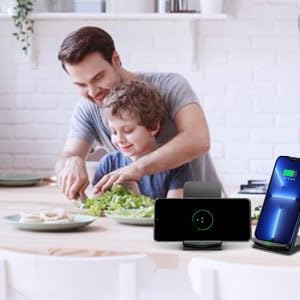 Wireless Charger [2 Pack],15W Fast Wireless Charging Stand,Wireless Charger Compatible with iPhone 15/15 Plus/15 Pro Max/14/13/12 /11Pro Max/XR/XS/X/8 Plus,Galaxy S23/S22/S21/S20 Note 20/10,Google,etc