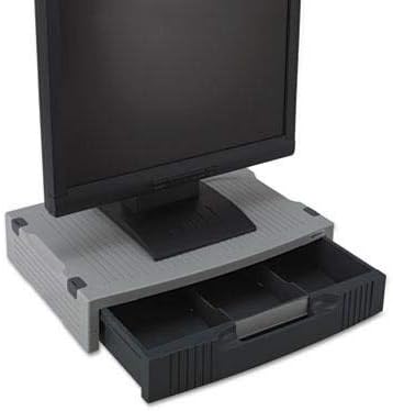 Basic LCD Monitor Stand, 15 x 11 x 3, Light Gray/Charcoal