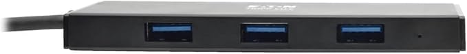 Eaton Tripp Lite 4-Port Portable Slim USB 3.0 Super Speed Hub with Built in Cable (U360-004-SLIM)