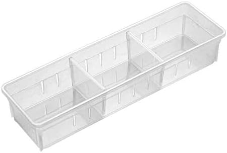 Chris.W Desk Drawer Organizer Tray with Adjustable Dividers, Multi-Drawers for Makeups, Utensil, Pens, Flatware and Junks - Set of 4 (2 Large + 2 Small),13.8 Inch Length