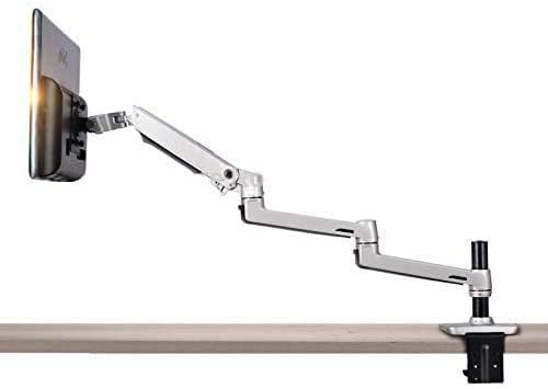 XSJ8013C Aluminum Alloy Ultra Long Arm LED LCD Monitor Holder Table Clamping Full Motion Monitor Mount Support (Silver)