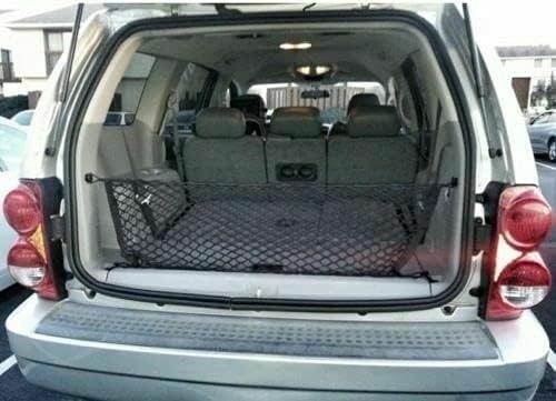 Rear Trunk Organizer Cargo Net for Chrysler Aspen 2007-2009 – Envelope Style Cargo Net for SUV - Premium Mesh Car Trunk Organizer Vehicle Carrier Storage – Compatible with Aspen