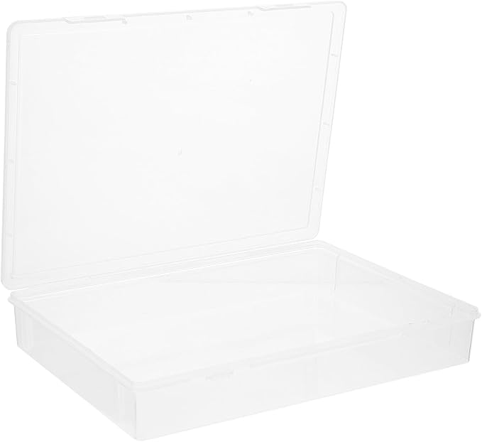 Capacity Transparent File Folder Organizer Box for Desktop Document and Certificate Storage Paper Holder for Office and Home Use Stackable Document Box to Keep Files Neat and