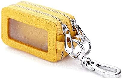 BAKUN Two-Sides Mini Leather Car Key Case, Key Holder Key Organizer Wallet