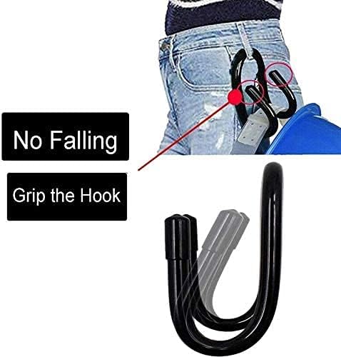 Flexible Over The Seat Hard Hat Rack Hard Hat Holder Hard Hat Hanger for Vehicle Truck Car Headrest Hangers - Universal Adjustable Hooks for bags, Coats, Purses - 4 Pack - No Hard Hat