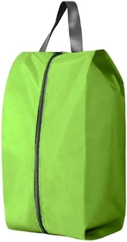 Waterproof Shoe Storage Bags - Oxford Fabric Shielded-Proof Zipper Organizer | Portable Foldable Travel Pouch for Sneakers | Ultralight Nylon Shoe Cover for Home & Outdoor Storage(Green,34.5x17cm)