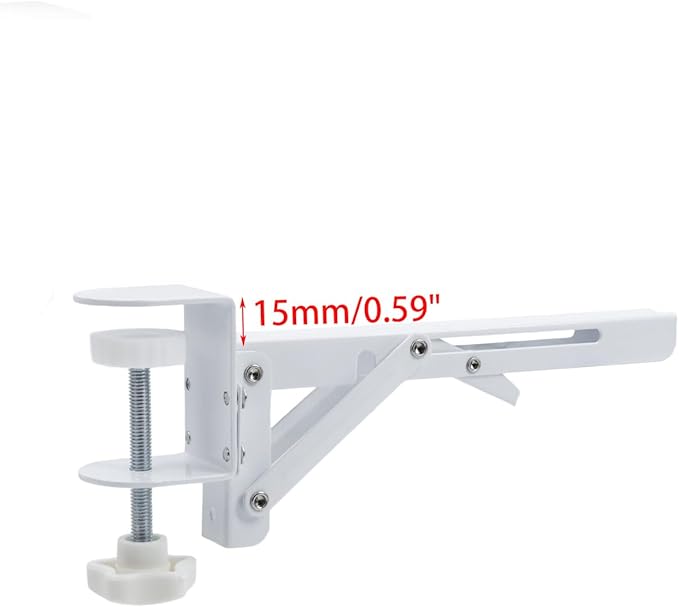 2PCS White Desk Keyboard Tray Support Adjustable Desktop Extension Length 190mm Wrist Support with Screws for Sit Stand Desks