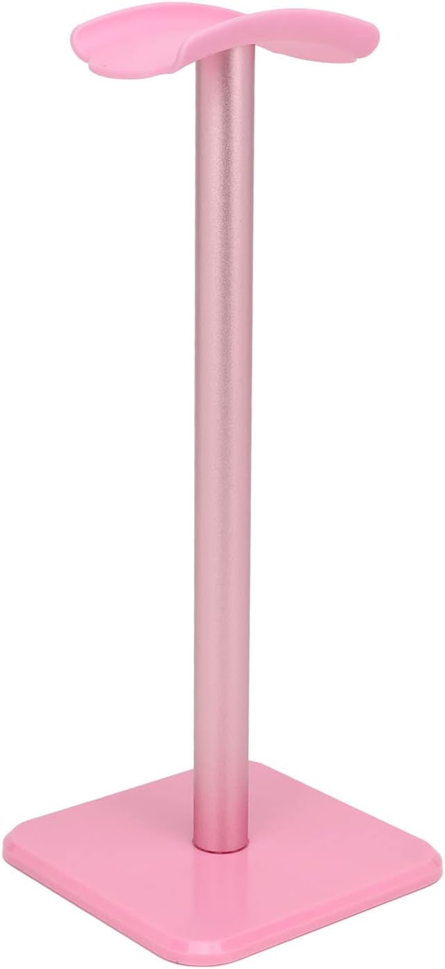 Headphone Stand, Headset Holder Gaming Headset Holder with Aluminum Supporting Bar Flexible Headrest Rounded Corner Anti Slip Base for All Headphones Size ()