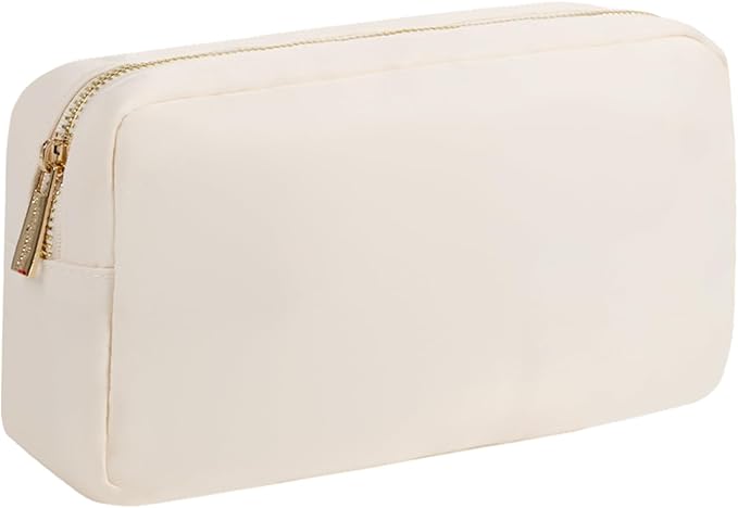Travel Essentials Makeup Bag for Women Water-resistant Toiletry Organizer Nylon Cosmetic Pouch Preppy Stuff